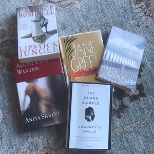 Books. One free with any $25+ purchase or $5 each.